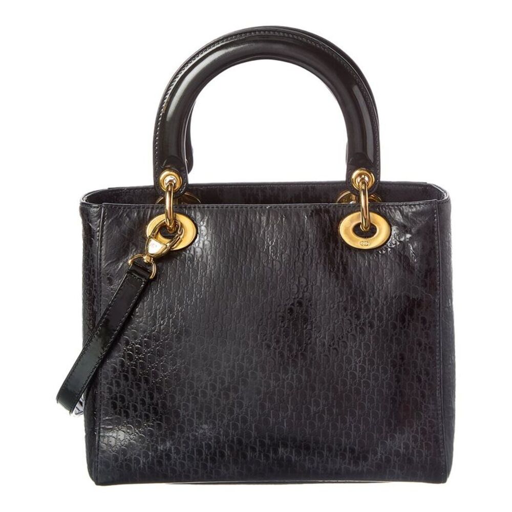 Dior Black Patent Leather Lady Tote (Authentic Pre-Loved) - Picture 2 of 5